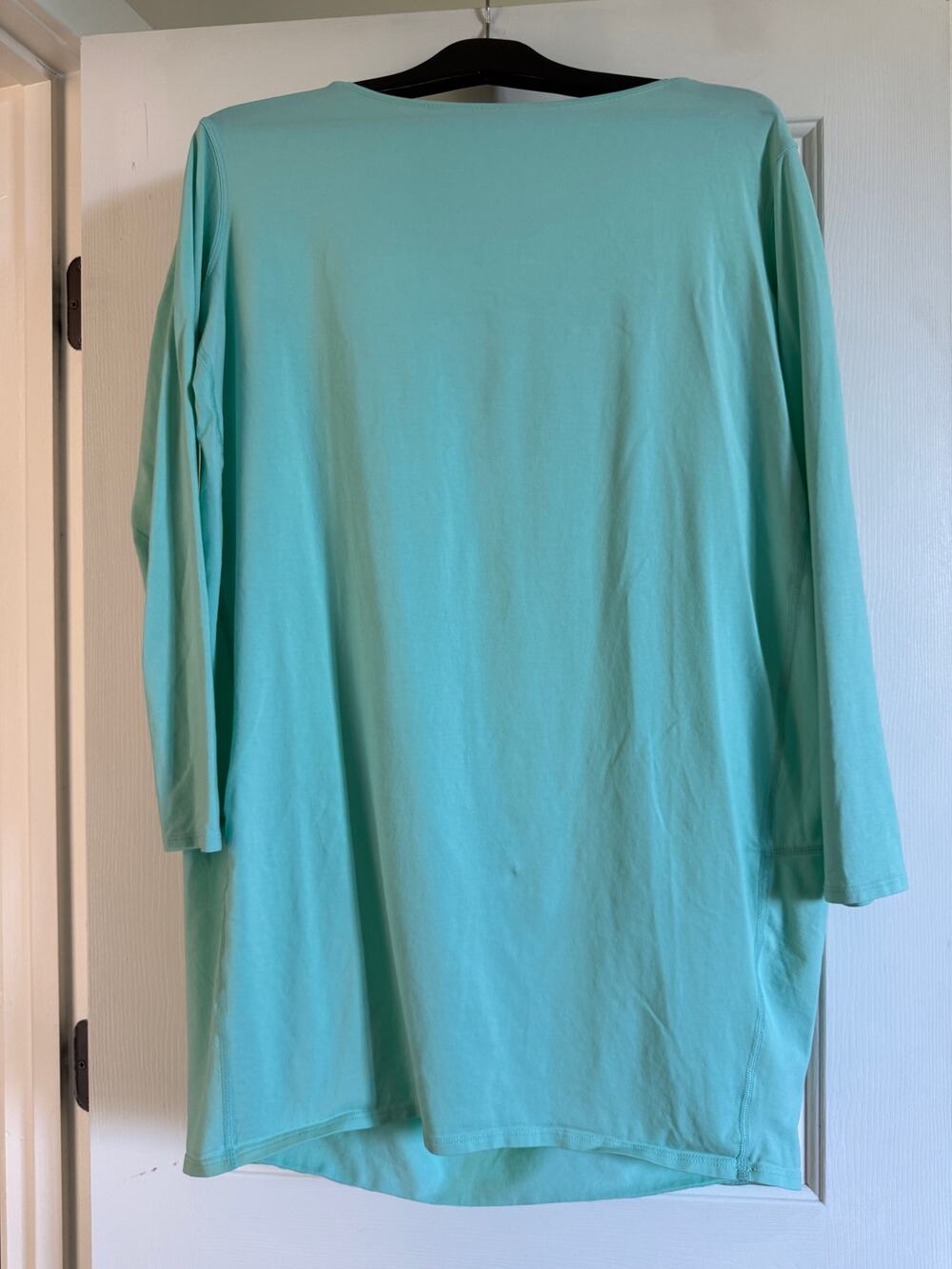 Lululemon Back In Action Long Sleeve Dress Aqua Oversized Pima Cotton